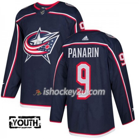 Børn NHL Blue Jackets Trøje Artemi Panarin 9 Adidas 2017-2018 Marine Blå Authentic